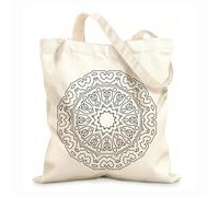 AILOONG Bolsa de tela con correa de cincha conjunto de mandala de flores Tela de 12 oz de grosor Bolsa para dibujar 31x36cm Mediano