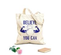 AILOONG Bolsa de tela con correa de cincha Cree que puede diseñar un gimnasio Tela de 340g/m² de grosor Bolsa para dibujar