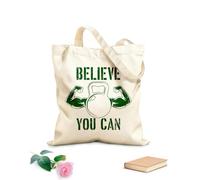 AILOONG Bolsa de tela con correa de cincha Cree que puede diseñar un gimnasio Tela de 340g/m² de grosor Bolsa para dibujar