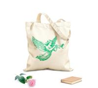 AILOONG Bolsa de tela con correa de cincha de un ángel alado tocando una trompeta Tela de 340g/m² de grosor Bolsa para dibujar