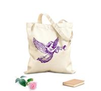 AILOONG Bolsa de tela con correa de cincha de un ángel alado tocando una trompeta Tela de 340g/m² de grosor Bolsa para dibujar