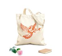 AILOONG Bolsa de tela con correa de cincha de un ángel alado tocando una trompeta Tela de 340g/m² de grosor Bolsa para dibujar
