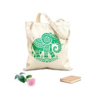 AILOONG Bolsa de tela con correa de cincha diseño de elefante mandala Tela de 340g/m² de grosor Bolsa para dibujar