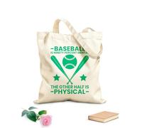 AILOONG Bolsa de tela con correa de cincha El béisbol es noventa por ciento mental y la otra mitad es física. Tela de 340g/m² de grosor Bolsa para dibujar