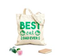 AILOONG Bolsa de tela con correa de cincha El mejor diseño de papá gato de todos los tiempos Tela de 340g/m² de grosor Bolsa para dibujar