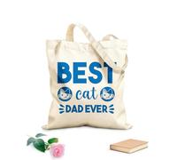 AILOONG Bolsa de tela con correa de cincha El mejor diseño de papá gato de todos los tiempos Tela de 340g/m² de grosor Bolsa para dibujar