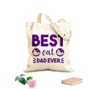 AILOONG Bolsa de tela con correa de cincha El mejor diseño de papá gato de todos los tiempos Tela de 340g/m² de grosor Bolsa para dibujar