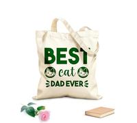 AILOONG Bolsa de tela con correa de cincha El mejor diseño de papá gato de todos los tiempos Tela de 340g/m² de grosor Bolsa para dibujar