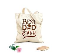 AILOONG Bolsa de tela con correa de cincha El mejor papá del mundo. El arte tipográfico del Día del Padre se puede utilizar. Tela de 340g/m² de grosor Bolsa para dibujar