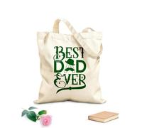 AILOONG Bolsa de tela con correa de cincha El mejor papá del mundo. El arte tipográfico del Día del Padre se puede utilizar. Tela de 340g/m² de grosor Bolsa para dibujar