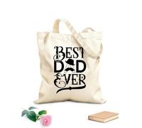 AILOONG Bolsa de tela con correa de cincha El mejor papá del mundo. El arte tipográfico del Día del Padre se puede utilizar. Tela de 12 oz de grosor Bolsa para dibujar 25x30cm Pequeño