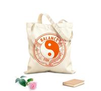 AILOONG Bolsa de tela con correa de cincha equilibrio permanecer tokio japón yin yang continuar Tela de 340g/m² de grosor Bolsa para dibujar