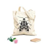 AILOONG Bolsa de tela con correa de cincha estilo bohemio polilla mariposa universo misterioso alas de insecto Tela de 12 oz de grosor Bolsa para dibujar 25x30cm Pequeño