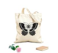 AILOONG Bolsa de tela con correa de cincha estilo bohemio polilla mariposa universo misterioso alas de insecto Tela de 12 oz de grosor Bolsa para dibujar 25x30cm Pequeño