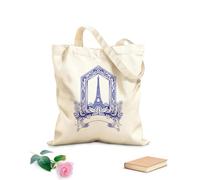 AILOONG Bolsa de tela con correa de cincha Ilustración RGB básica de la Torre Eiffel con adorno de grabado vintage Tela de 340g/m² de grosor Bolsa para dibujar