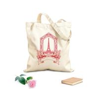 AILOONG Bolsa de tela con correa de cincha Ilustración RGB básica de la Torre Eiffel con adorno de grabado vintage Tela de 340g/m² de grosor Bolsa para dibujar