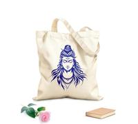 AILOONG Bolsa de tela con correa de cincha Imagen de stock del dios Shiva del hinduismo indio Tela de 340g/m² de grosor Bolsa para dibujar