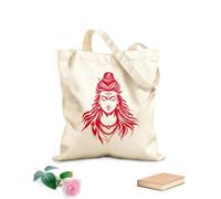 AILOONG Bolsa de tela con correa de cincha Imagen de stock del dios Shiva del hinduismo indio Tela de 340g/m² de grosor Bolsa para dibujar