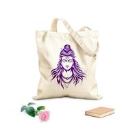 AILOONG Bolsa de tela con correa de cincha Imagen de stock del dios Shiva del hinduismo indio Tela de 340g/m² de grosor Bolsa para dibujar