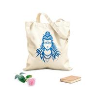 AILOONG Bolsa de tela con correa de cincha Imagen de stock del dios Shiva del hinduismo indio Tela de 340g/m² de grosor Bolsa para dibujar