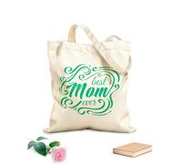 AILOONG Bolsa de tela con correa de cincha Las letras de la mejor mamá del mundo con tipografía estilo doodle para el Día de la Madre se pueden usar Tela de 340g/m² de grosor Bolsa para dibujar