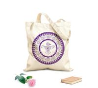 AILOONG Bolsa de tela con correa de cincha Logotipo de marco circular de pájaro azteca aislado, símbolo de religión antigua maya Tela de 340g/m² de grosor Bolsa para dibujar