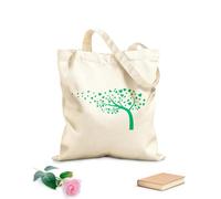 AILOONG Bolsa de tela con correa de cincha Pareja de pájaros bajo un árbol de amor con hojas de corazón, árbol de San Valentín, hoja de amor de corazones Tela de 340g/m² de grosor Bolsa para dibujar