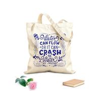 AILOONG Bolsa de tela con correa de cincha Sé agua, mi amigo, tipografía de letras a mano, diseño de póster moderno Tela de 340g/m² de grosor Bolsa para dibujar