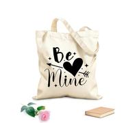 AILOONG Bolsa de tela con correa de cincha Sé mío, feliz día de San Valentín, citas Tela de 12 oz de grosor Bolsa para dibujar 25x30cm Pequeño