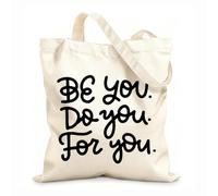 AILOONG Bolsa de tela con correa de cincha sé tú, haz tú Tela de 12 oz de grosor Bolsa para dibujar 31x36cm Mediano