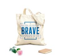 AILOONG Bolsa de tela con correa de cincha Sé valiente: citas y diseño tipográfico Tela de 340g/m² de grosor Bolsa para dibujar