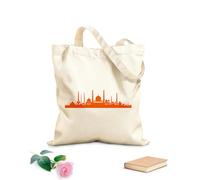 AILOONG Bolsa de tela con correa de cincha Silueta de mezquita de arquitectura árabe Tela de 340g/m² de grosor Bolsa para dibujar