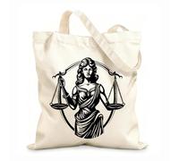 AILOONG Bolsa de tela con correa de cincha Tela de 12 oz de grosor Emblema de la justicia, fachada más bella, diseño de la justicia. Bolsa para dibujar 31x36cm Mediano