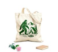 AILOONG Bolsa de tela con correa de cincha Tela de 340g/m² de grosor Bigfoot en la escena de un encuentro en la naturaleza en el campamento Bolsa para dibujar