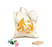 AILOONG Bolsa de tela con correa de cincha Tela de 340g/m² de grosor Bigfoot en la escena de un encuentro en la naturaleza en el campamento Bolsa para dibujar