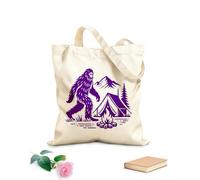 AILOONG Bolsa de tela con correa de cincha Tela de 340g/m² de grosor Bigfoot en la escena de un encuentro en la naturaleza en el campamento Bolsa para dibujar