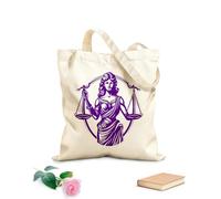 AILOONG Bolsa de tela con correa de cincha Tela de 340g/m² de grosor Emblema de la justicia, fachada más bella, diseño de la justicia. Bolsa para dibujar