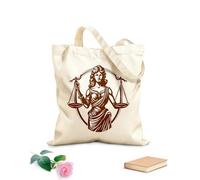 AILOONG Bolsa de tela con correa de cincha Tela de 340g/m² de grosor Emblema de la justicia, fachada más bella, diseño de la justicia. Bolsa para dibujar