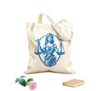 AILOONG Bolsa de tela con correa de cincha Tela de 340g/m² de grosor Emblema de la justicia, fachada más bella, diseño de la justicia. Bolsa para dibujar
