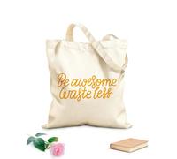 AILOONG Bolsa de tela con correa de cincha Tela de 340g/m² de grosor Sé increíble, desperdicia menos, frase motivacional, letras dibujadas a mano, cita con letras geniales Bolsa para dibujar