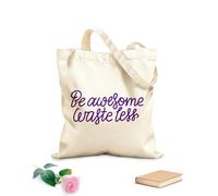 AILOONG Bolsa de tela con correa de cincha Tela de 340g/m² de grosor Sé increíble, desperdicia menos, frase motivacional, letras dibujadas a mano, cita con letras geniales Bolsa para dibujar