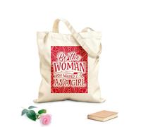 AILOONG Bolsa de tela con correa de cincha Tela de 340g/m² de grosor Sé la mujer que necesitabas cuando eras niña, cita del Día de la Mujer. Bolsa para dibujar