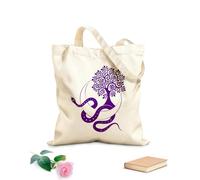 AILOONG Bolsa de tela con correa de cincha Tela de 340g/m² de grosor Serpiente en luna creciente y árbol de la vida, geometría de saco, ocultismo celestial, pagano, brujería Bolsa para dibujar