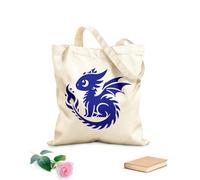 AILOONG Bolsa de tela con correa de cincha Tela de 340g/m² de grosor silueta de bebé dragón con fuego Bolsa para dibujar