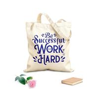 AILOONG Bolsa de tela con correa de cincha Tela de 340g/m² de grosor Ten éxito, trabaja duro, diseña, listo para imprimir. Bolsa para dibujar