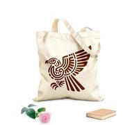 AILOONG Bolsa de tela con correa de cincha Tela de 340g/m² de grosor Tótem azteca águila símbolo tribal maya e inca Bolsa para dibujar