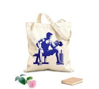 AILOONG Bolsa de tela con correa de cincha Tela de 340g/m² de grosor Una poderosa silueta de hombre de gimnasio que simboliza fuerza, aptitud física y determinación. Bolsa para dibujar