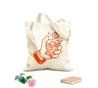 AILOONG Bolsa de tela con correa de cincha Tela de 340g/m² de grosor Visitante del bar sosteniendo un vaso con bebida alcohólica y cubitos de hielo Bolsa para dibujar
