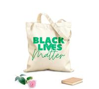 AILOONG Bolsa de tela con correa de cincha Tipografía de motivación antirracismo de vidas importantes Tela de 340g/m² de grosor Bolsa para dibujar