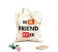 AILOONG Bolsa de tela con correa de cincha Tipografía motivacional e inspiradora moderna para el mejor amigo del mundo. Tela de 12 oz de grosor Bolsa para dibujar 31x36cm Mediano